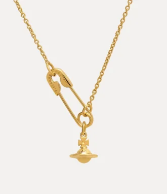 Collar con colgante de imperdible