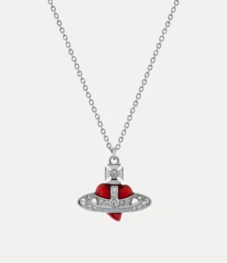 Nuevo collar con colgante de corazón de diamantes