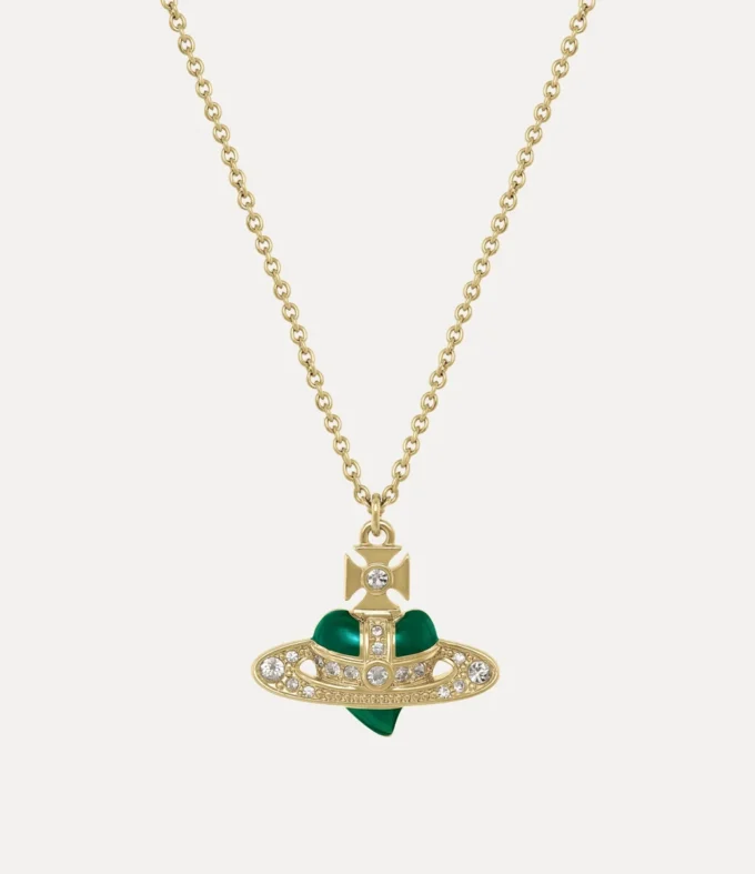 Nuevo collar con colgante de corazón de diamantes
