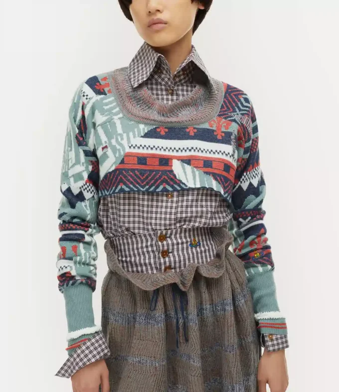 Top corto Broken Fair Isle Top corto Broken Fair Isle